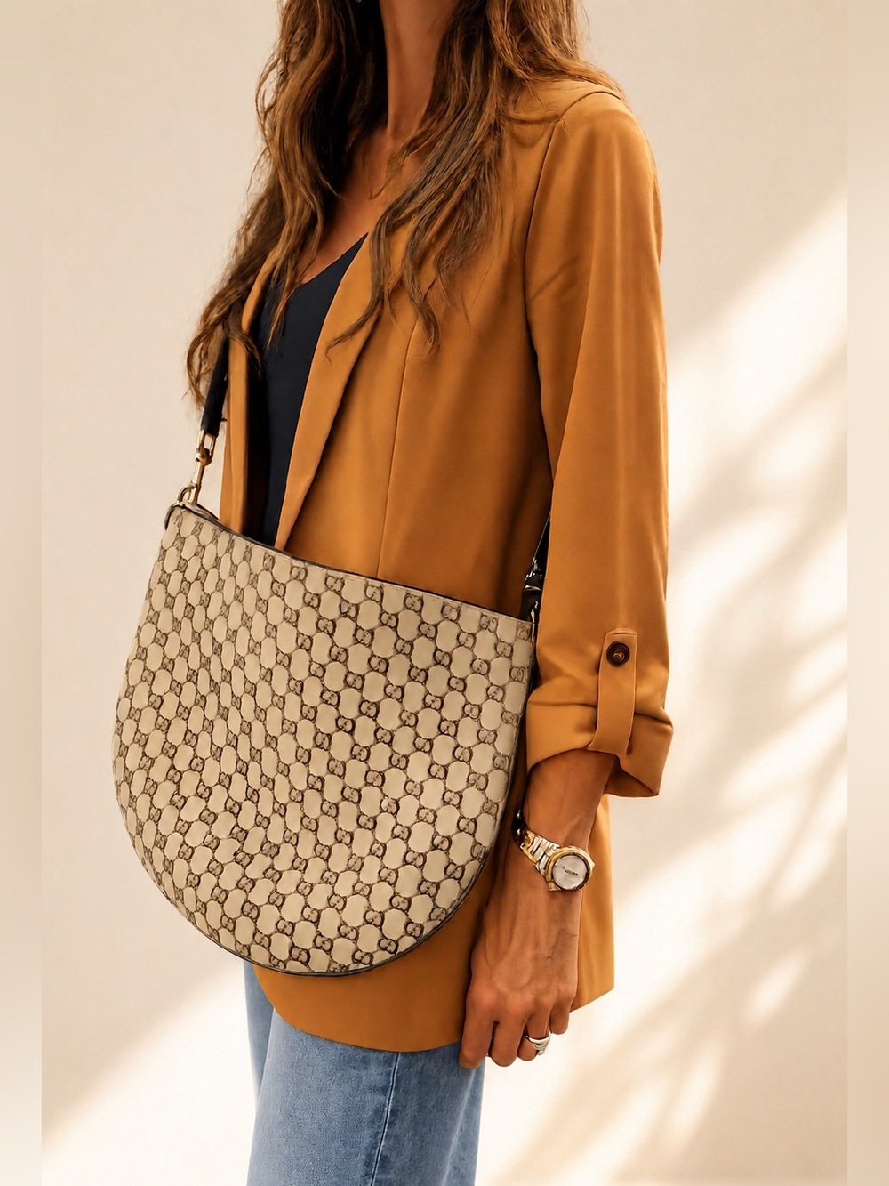 Gucci B Medium Shoulder Bag 817420 | Cruise 2025 Collection | Box, Dust Bag